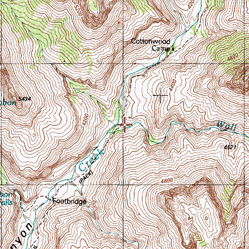 Topographic Map of Wall Creek, AZ