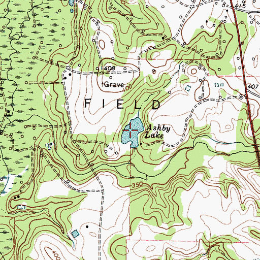 Topographic Map of Ashby Lake, TX