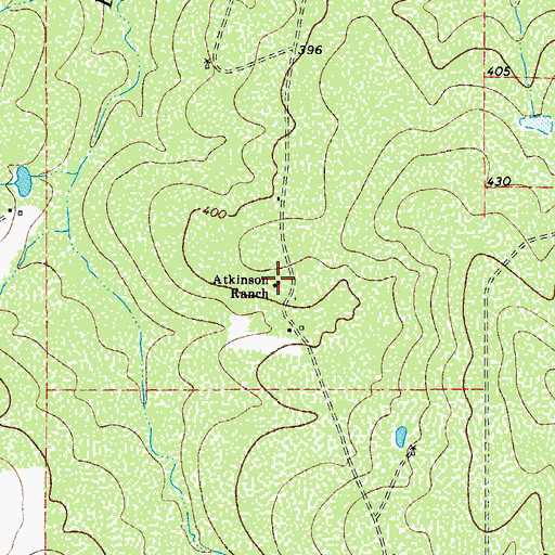 Topographic Map of Atkinson Ranch, TX