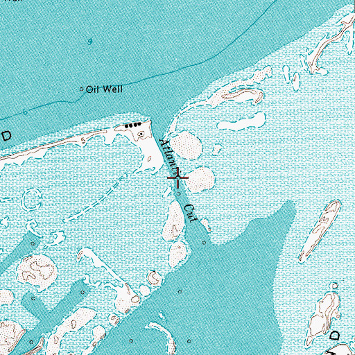 Topographic Map of Atlantic Cut, TX