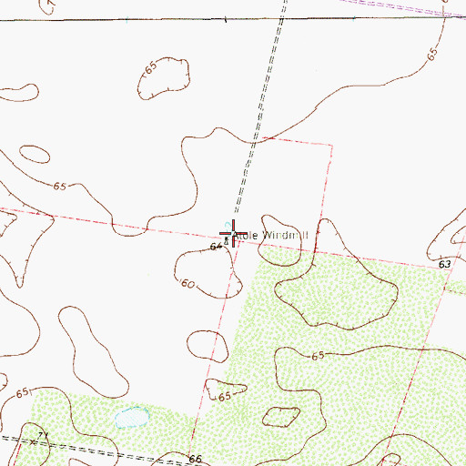 Topographic Map of Atole Windmill, TX