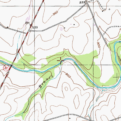 Topographic Map of Austin Branch, TX