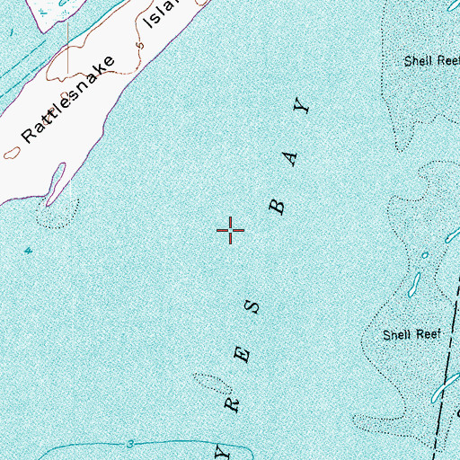 Topographic Map of Ayres Bay, TX