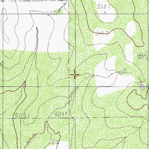 Topographic Map of B Couger, TX