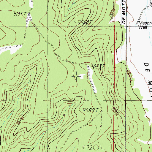 Topographic Map of Wall Lake, AZ