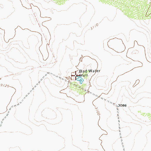 Topographic Map of Bad Water Well, TX