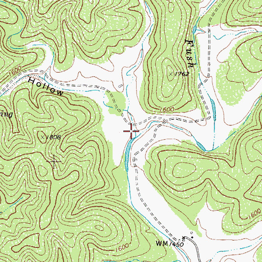 Topographic Map of Bailey Hollow, TX