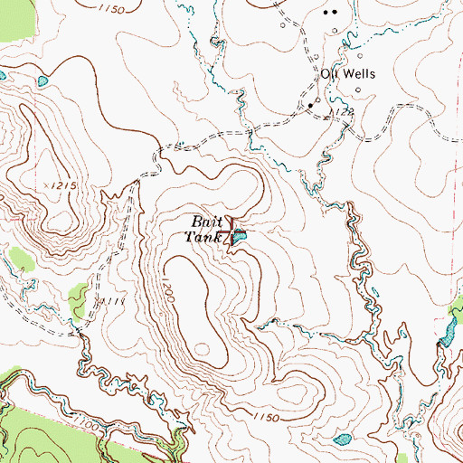 Topographic Map of Bait Tank, TX