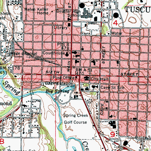 Topographic Map of Planters Row (historical), AL