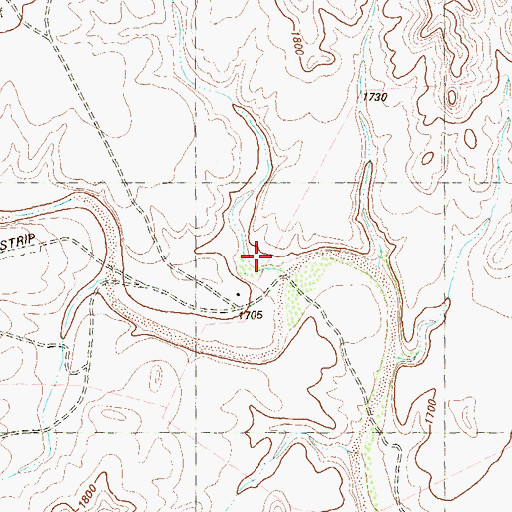 Topographic Map of Balcon Creek, TX