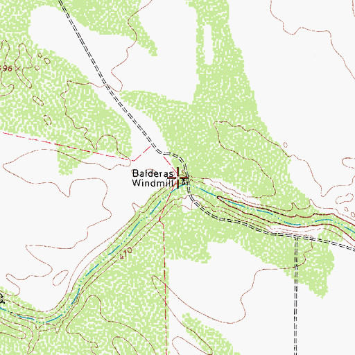 Topographic Map of Balderas Windmill, TX