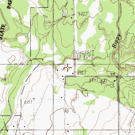 Topographic Map of Ballew Springs Church, TX