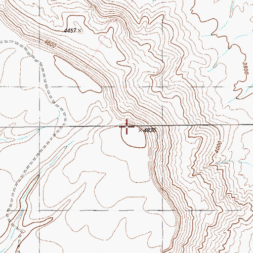Topographic Map of Bandera Mesa, TX