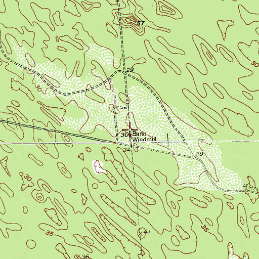 Topographic Map of Bao Windmill, TX
