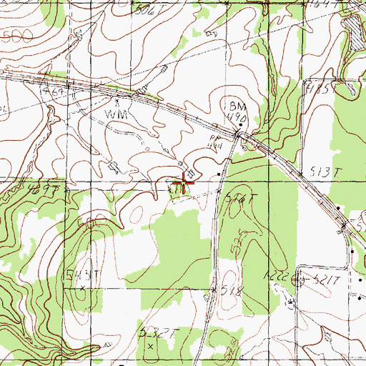 Topographic Map of Barker Cemetery, TX