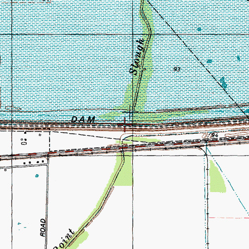 Topographic Map of Barker Dam, TX