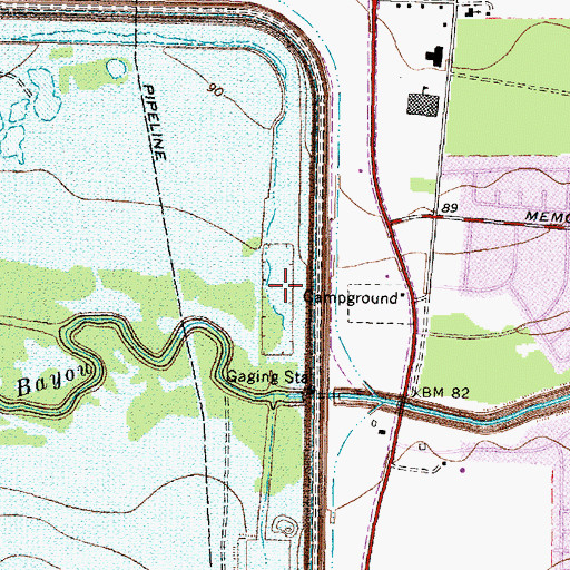 Topographic Map of Barker Reservoir, TX