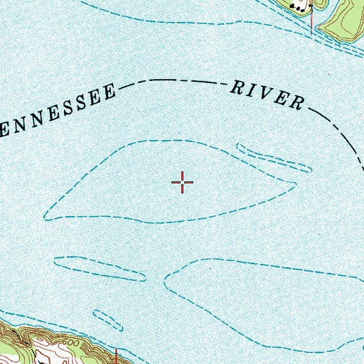 Topographic Map of Resting Island (historical), AL