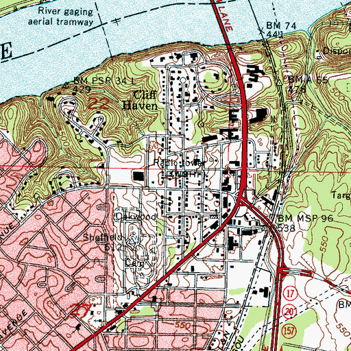 Topographic Map of Revival Tabernacle, AL