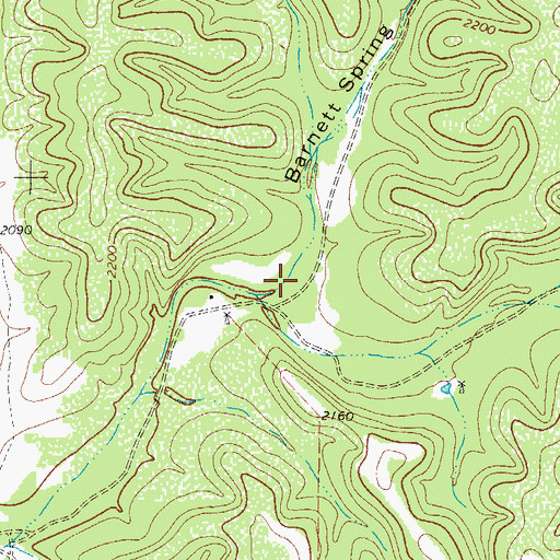 Topographic Map of Barnett Spring Draw, TX
