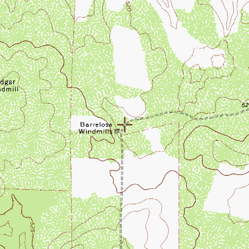 Topographic Map of Barrelosa Windmill, TX