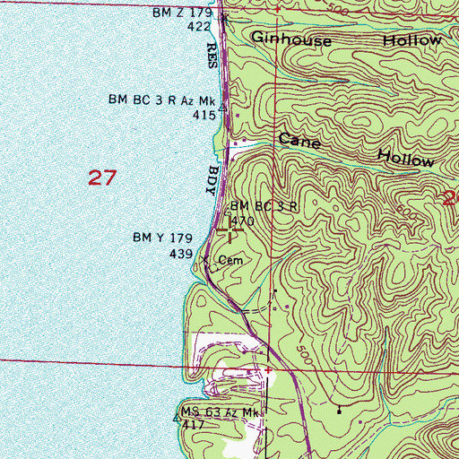 Topographic Map of Rosetrail Hunting Club, AL