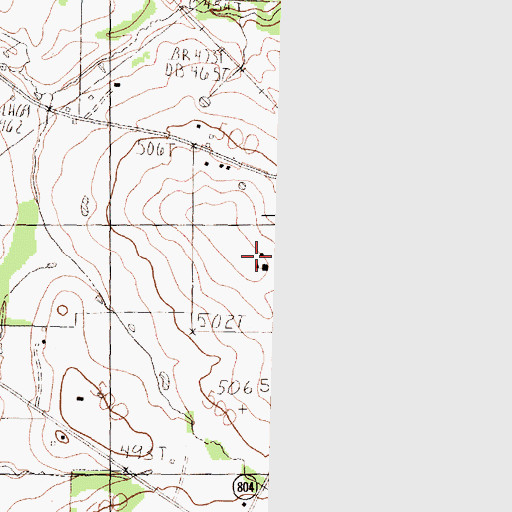 Topographic Map of Baxter Church, TX