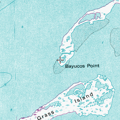 Topographic Map of Bayucos Point, TX