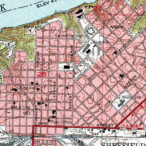 Topographic Map of Saint Josephs School (historical), AL