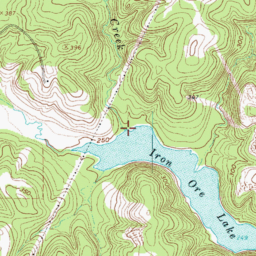 Topographic Map of Beach Creek, TX
