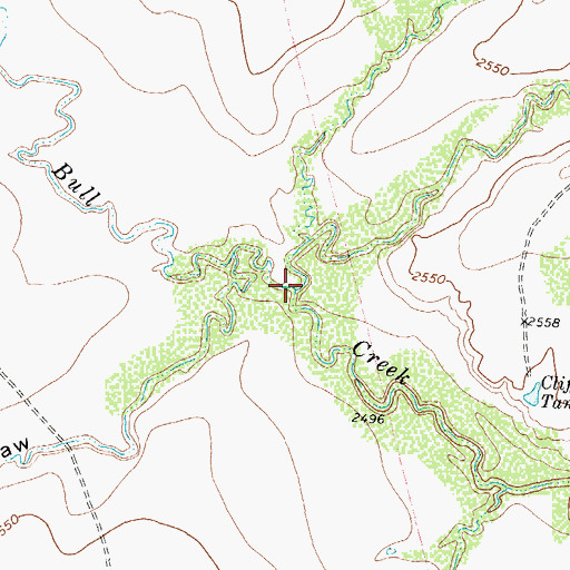 Topographic Map of Beal Hollow, TX
