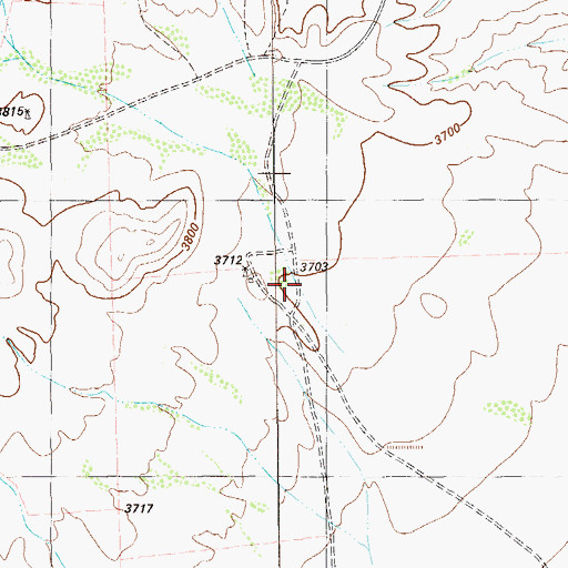 Topographic Map of Bear Canyon, TX