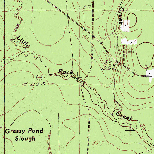 Topographic Map of Bear Creek, TX
