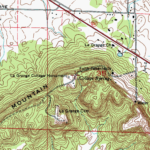 Topographic Map of Sand Rock, AL