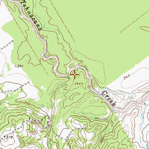Topographic Map of Bear Creek, TX