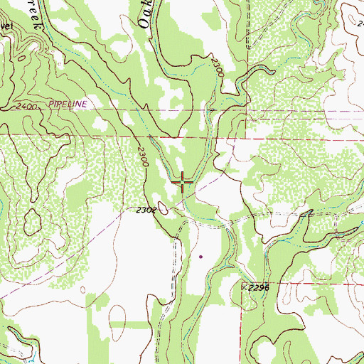 Topographic Map of Bear Creek, TX