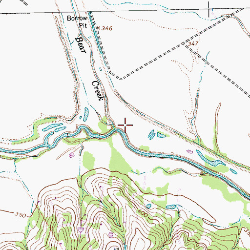 Topographic Map of Bear Creek, TX