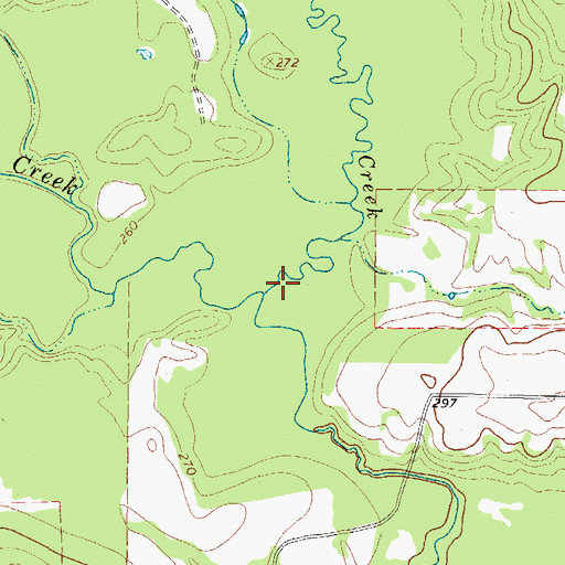 Topographic Map of Bear Creek, TX