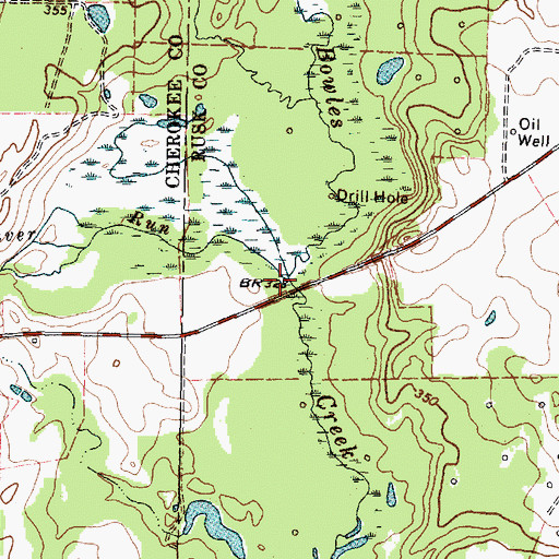 Topographic Map of Beaver Run, TX