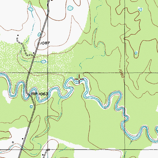 Topographic Map of Bee Branch, TX