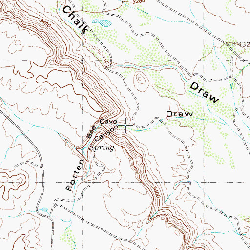 Topographic Map of Bee Cave Canyon, TX