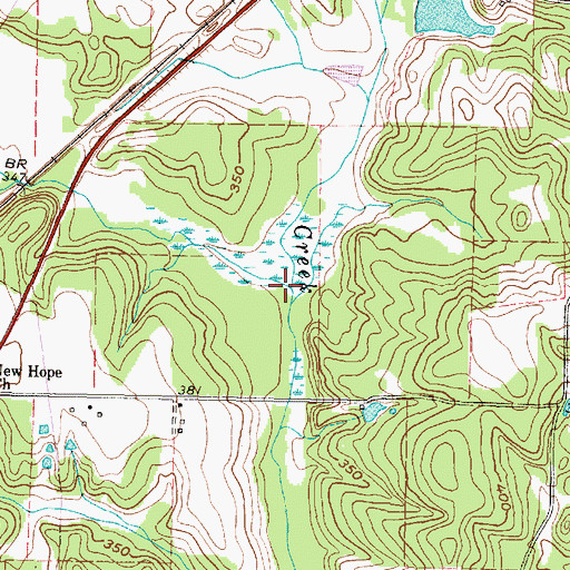 Topographic Map of Beech Creek, TX