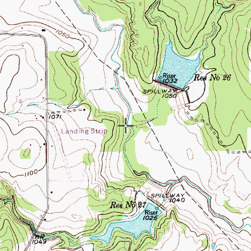 Topographic Map of Beeman Branch, TX