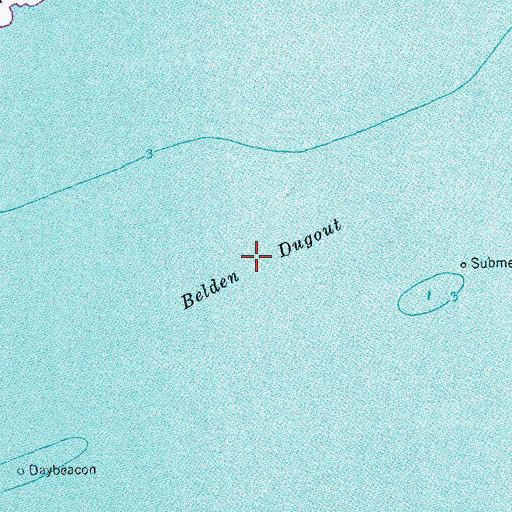 Topographic Map of Belden Dugout, TX