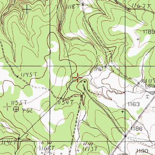 Topographic Map of Belding Ranch, TX