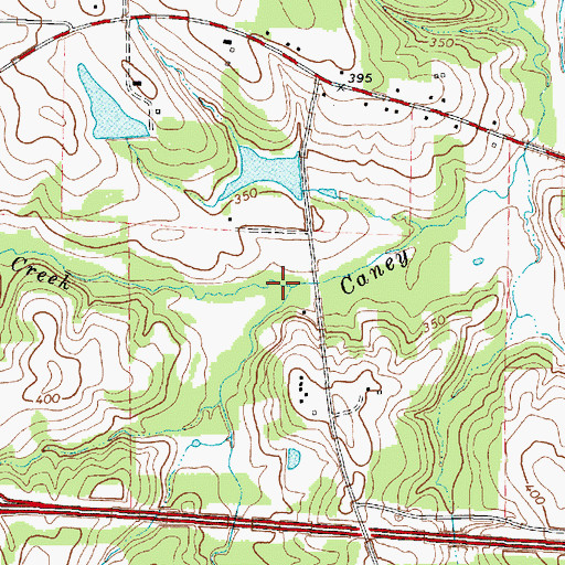 Topographic Map of Belle Creek, TX