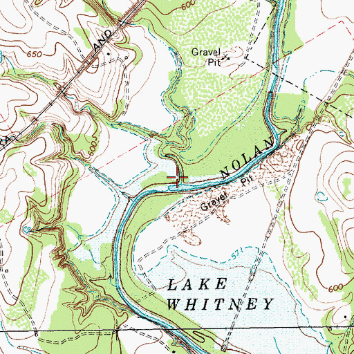 Topographic Map of Belnap Creek, TX