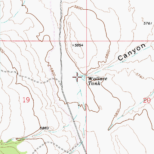 Topographic Map of Wallace Tank, AZ