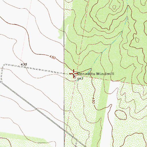 Topographic Map of Benadito Windmill, TX