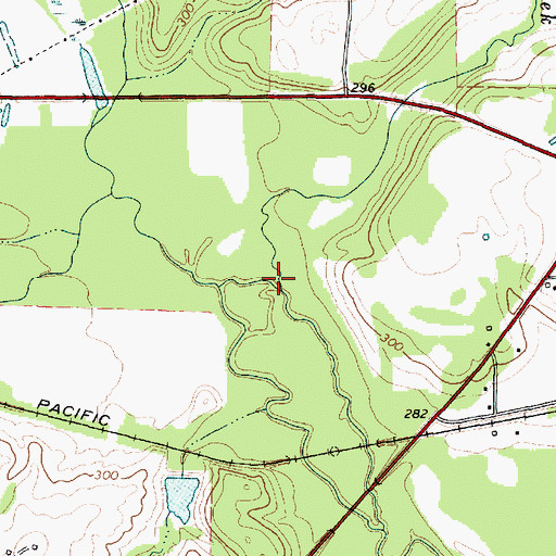 Topographic Map of Bend About Creek, TX
